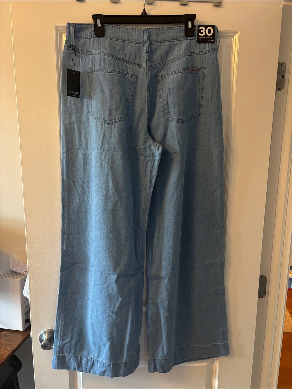 Joe's Jeans Light Blue Wide-Leg High Rise Trousers - Picture 5 of 6